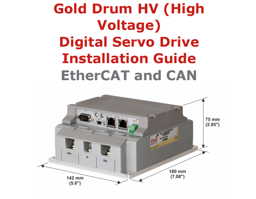Gold Drum HV 100 A800 V 是最高功率的 Gold 伺服驅動器-RJ45