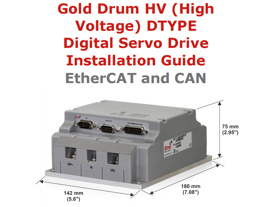 Gold Drum HV 100 A800 V 是最高功率的 Gold 伺服驅動器-D型連接器